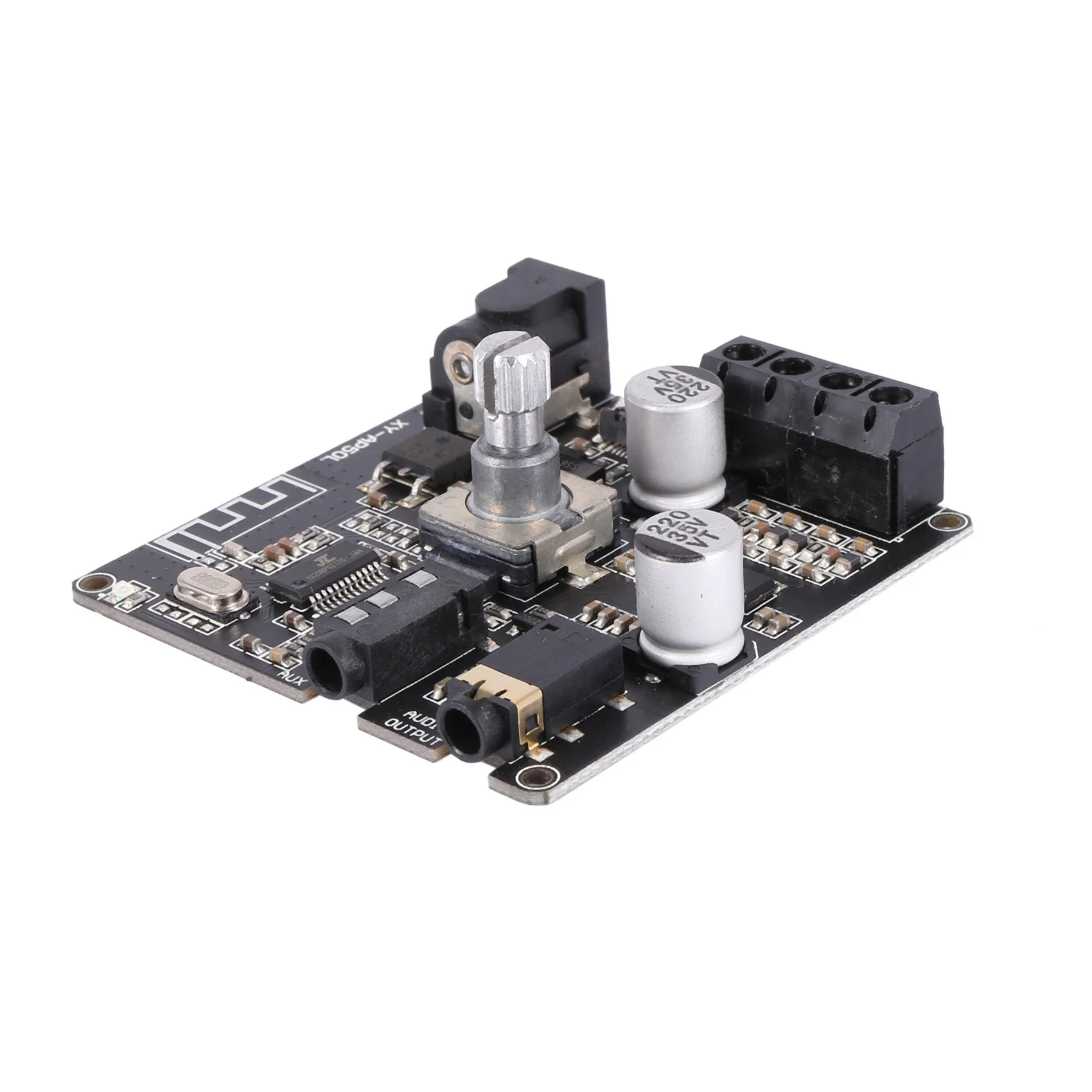 ABZW 2X XY-AP50L Mini Bluetooth 5.0 50W+50W Bezprzewodowy Wzmacniacz Audio Cyfrowy Stereo Amp 3.5MM AUX USB APP