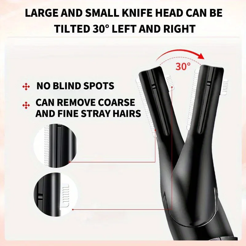 Rasoio sopracciglia elettrico Ricarica USB Automatico Donna Eye Brow Shaper Raschietto per sopracciglia Raschietto per sopracciglia elettrico da donna portatile
