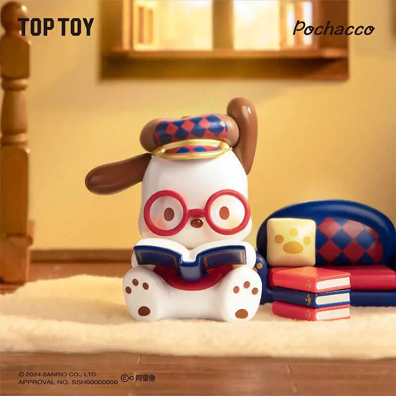 

Аутентичные TOPTOY Sanrio Pochacco, ретро-поезд, модная слепая коробка, Коллекционная очаровательная фигурка, подарок, милая плюшевая игрушка, коллекционные предметы