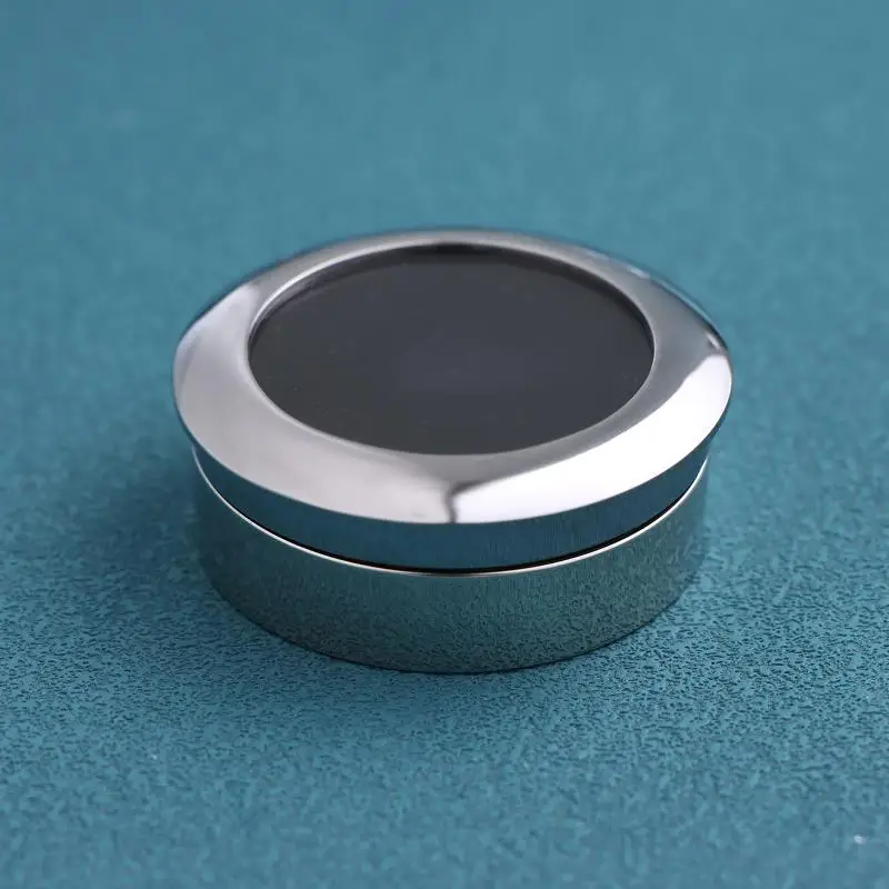 Silver Metal Round Gemstone Display Box Diamond Storage Case Jewelry Showcase Organizer Gift Box For Gem Collection Packaging