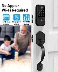 Smart Deadbolt Lock with Keypad, Fingerprint Door Lock, Keyless Entry Door Lock Door Auto Digital Electronic Lock for home