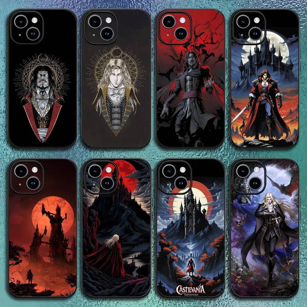 Castlevania Handyhülle für iPhone 17 12 13 14 15 16 Pro Max Plus Klassische schwarze Softshell