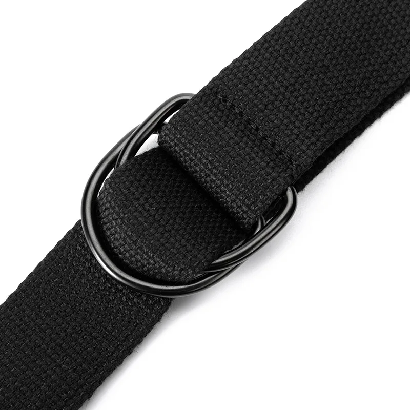 Nylon riem met dubbele lusgesp voor heren Dames Dagelijkse mode Canvas riem Geweven riem met verstelbare en langwerpige tactische riem