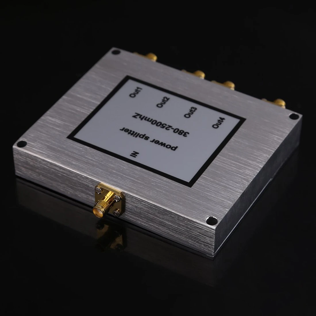 4-полосный разветвитель мощности SMA 380 МГц-2500 МГц, SMA Женский делитель мощности Разветвитель сигнального кабеля Женский делитель