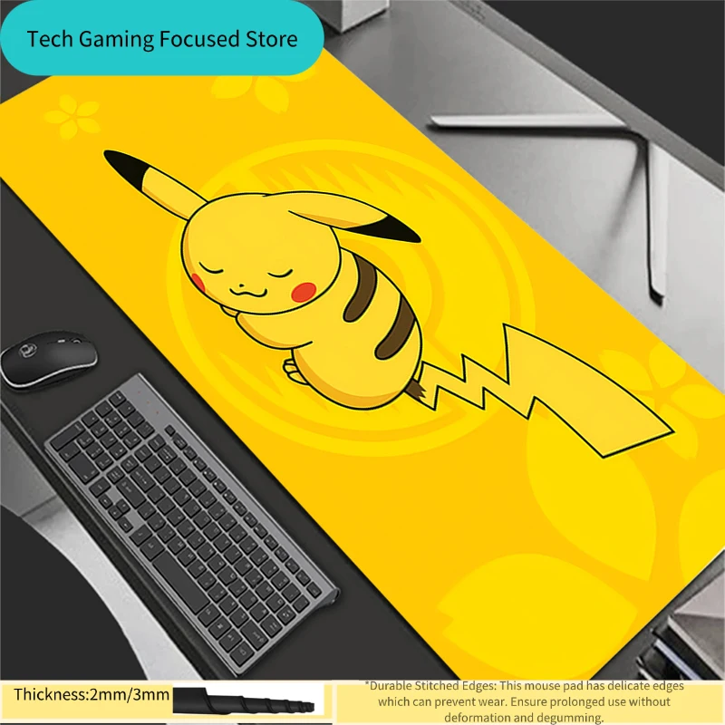 

Simple Pikachu Minimalist Extended Gaming Mouse Pad Waterproof Non-slip