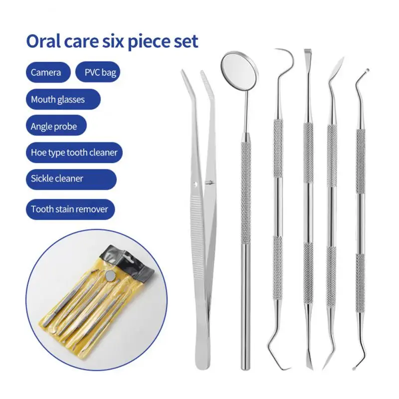 1 Set Mirror Sickle Tartar Scaler Teeth Pick Spatula Laboratory Equipment Dentist Gift Oral Care Tooth Cleaning Tools