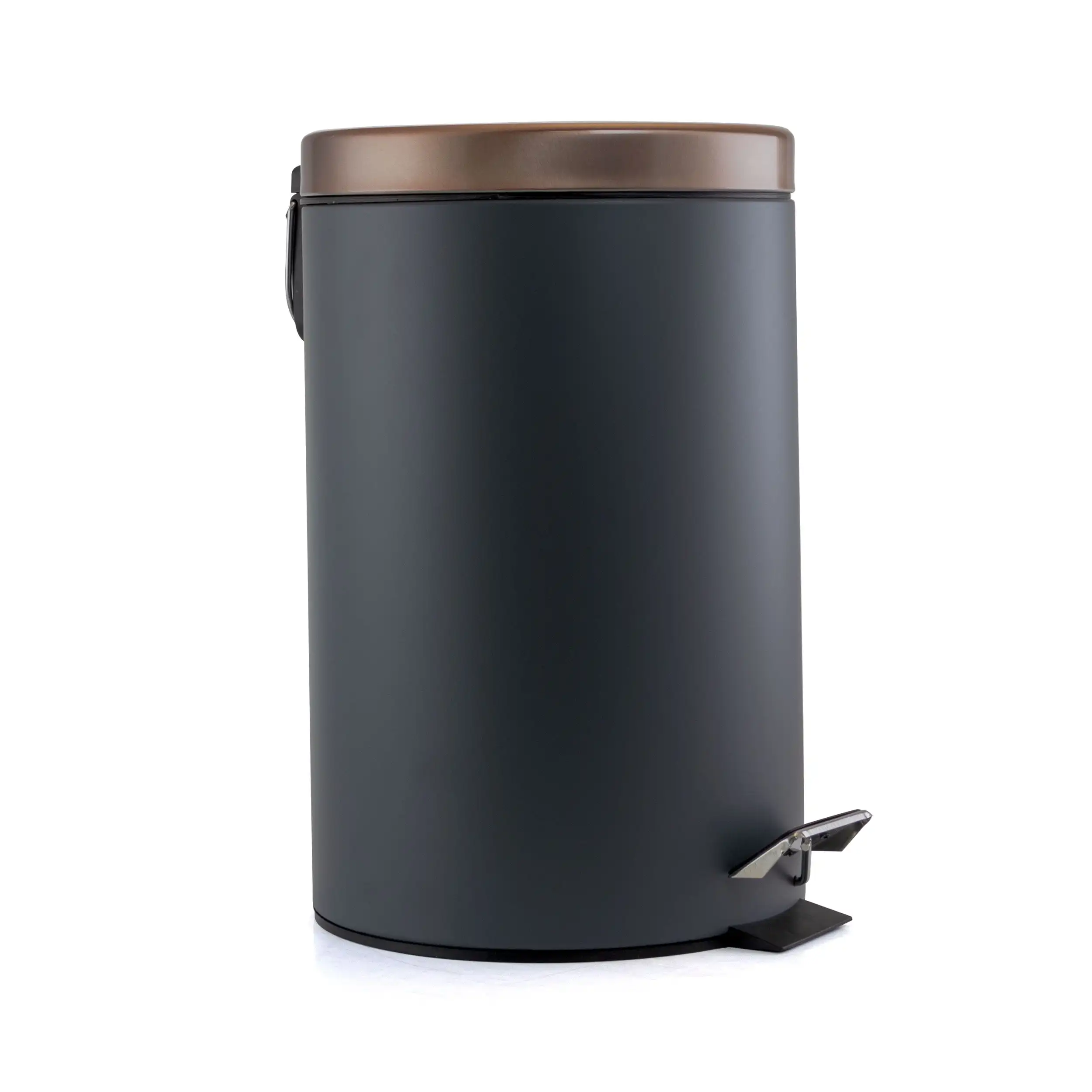 

Elama 12 Liter Stylish Grey and Copper Soft Pedal Office, Kitchen and Bathroom Trash Bin