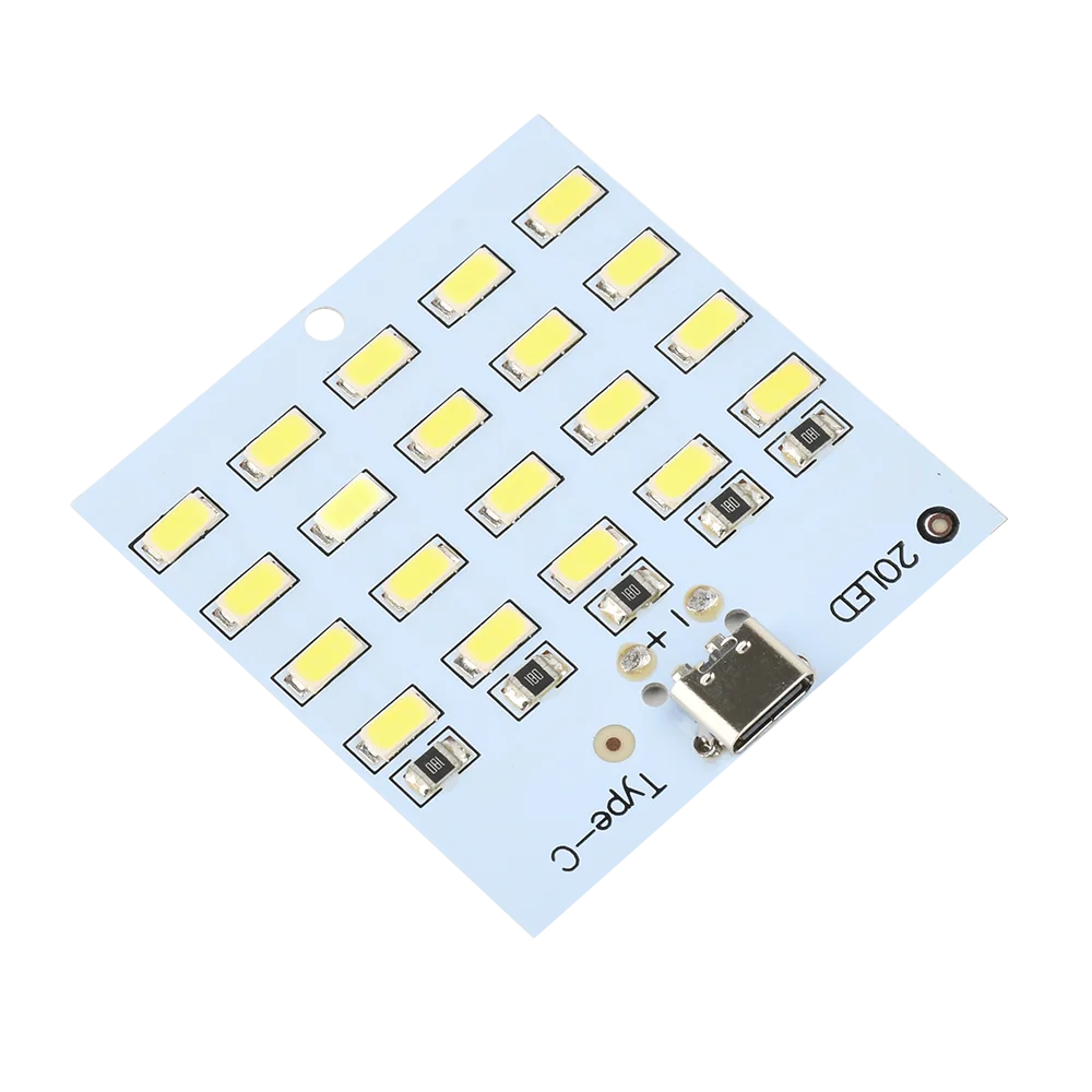 5730 Smd 430mA ~ 470mA Mirco USB Type C 5730 8/12/16/20 แผงไฟ LED USB โทรศัพท์มือถือไฟฉุกเฉิน Night Light สีขาว