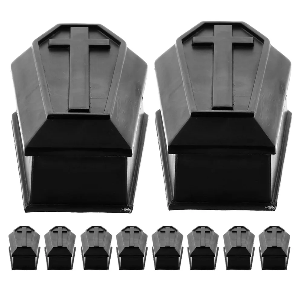 

Набор из 16 мини-пластиковых коробок-гробов для Хэллоуина с крышками, жуткий декоративный реквизит для дома, бара, карнавала, вечеринки, для конфет и украшений