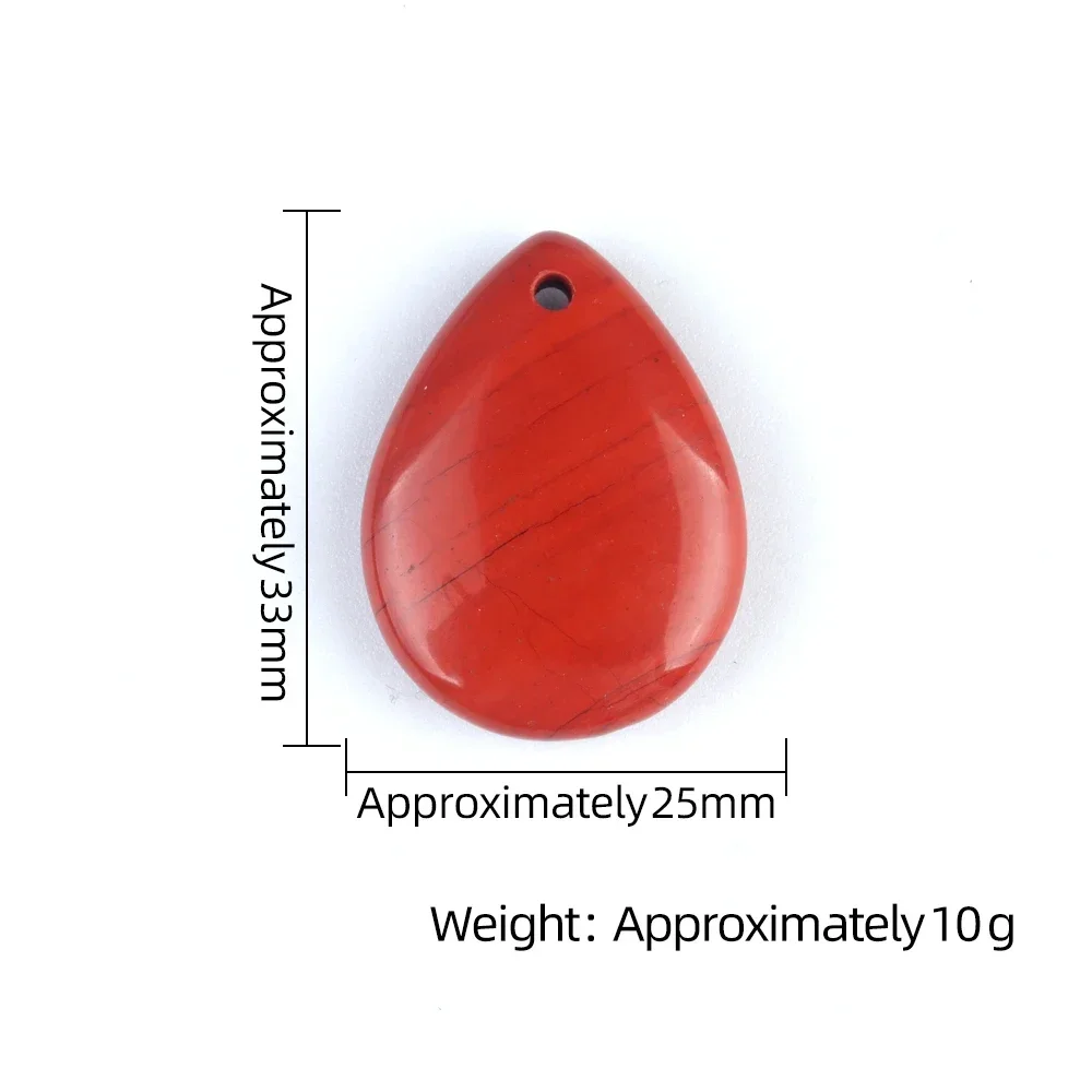 12 ألوان قطرة الماء على شكل 25x33 مللي متر الطبيعية شبه حجر كريم الخرز اليدوية تلميع DIY بها بنفسك مجوهرات إكسسوارات عقد 1 قطعة #6