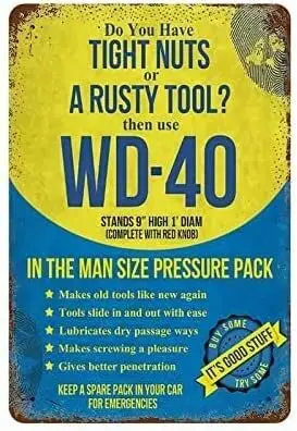 DO YOU HAVE TIGHT NUTS OR A RUSTY TOOL? --- Garage Metal Sign Vintage for Man Cave, Funny Tin Sign for Man 12