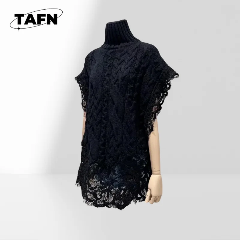 Suéter de mistura de caxemira macia para mulheres, luxuoso e confortável para outono e inverno, confortável e perfeito para camadas AJ1013