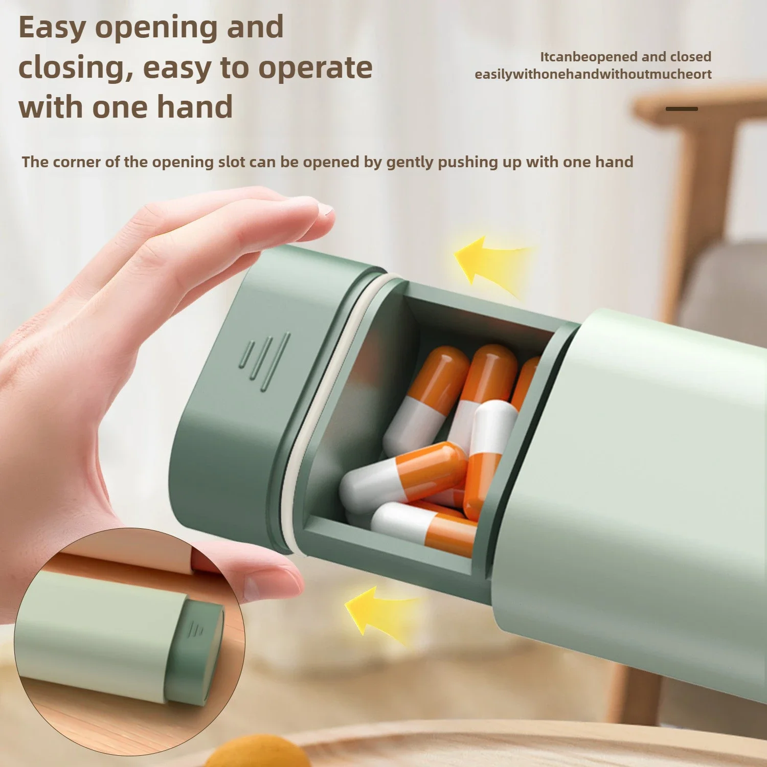 New Portable Weekly 7 Day Pill Box Organizer Daily Container Pill Cases for Medicines Vitamin Fish Oils or Supplements