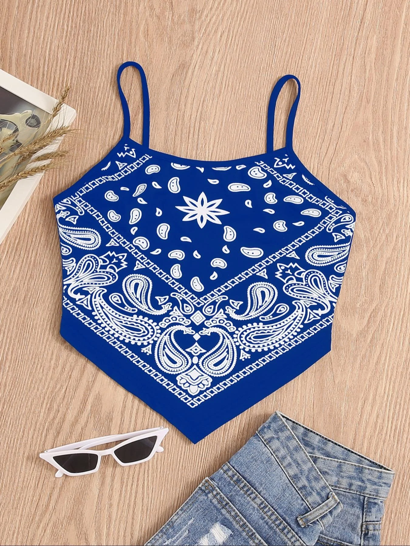 سترة بوهو ستايل برقبة مربعة، قماش خفيف الوزن وجيد التهوية، مطابقة مثالية لملابس الصيف غير الرسمية، تصميم عصري لفياري