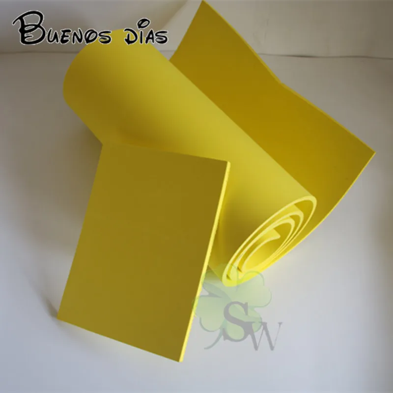 BUENOS DIAS-Yellow Eva Foam Craft, School Projects, Easy to Cut,Punch Sheet,Handmade Cosplay Material, 8mm