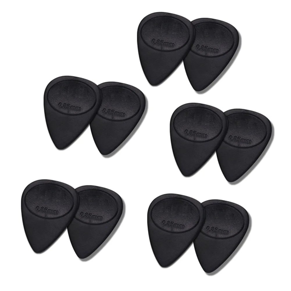 10X0.7mm Guitar Picks Non-slip Nylon Acoustic Electric Guitar Picks Plectrum Black ABS Guitar Bass Ukelele EGuitar Acc