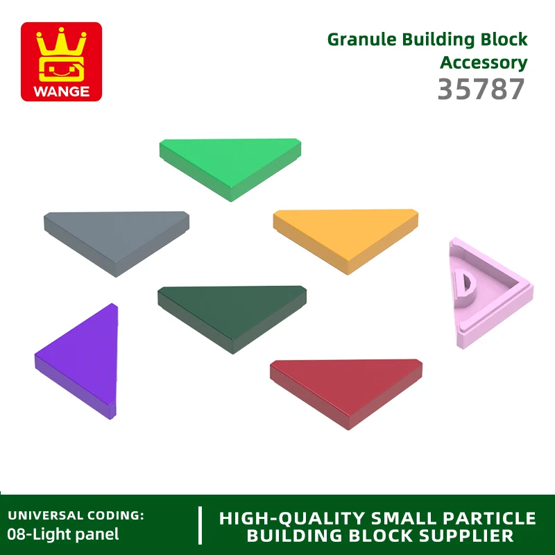 Wange 35787 100g/400PCS Special Tile Modified 2x2 Aperture Free Triangular Block Moc Compatible with Brick DIY Toy