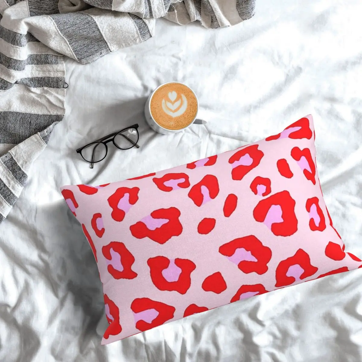 

Leopard Print Rectangle Pillowcase Cushion Cover Decorative Bedroom Bed Home Comfort Throw Pillow