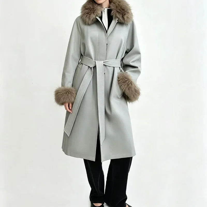 2026, New Arrivals, Long Quilted Jackets, Warm Fur-Collared Trench Coats, Fashionable and Versatile Belted Coats, Y2K,