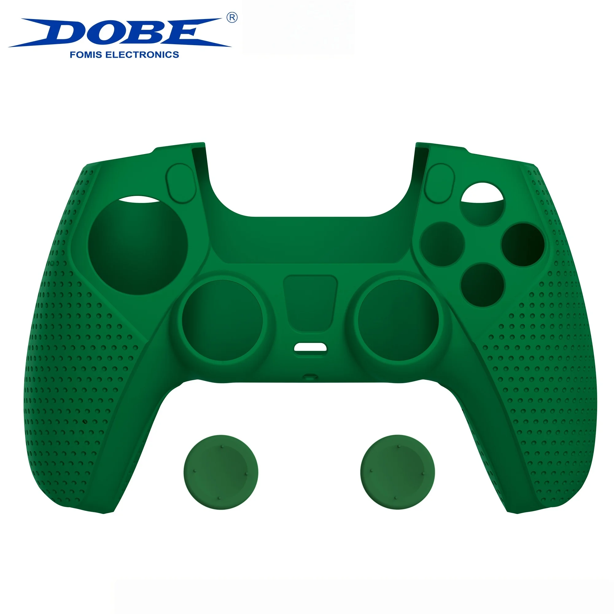Siliconen beschermhoes voor PS5-controlleraccessoires Rubberen hoes voor PS5 Slim Gamepad Joysticks 2 STUKS Duimgrepen Caps