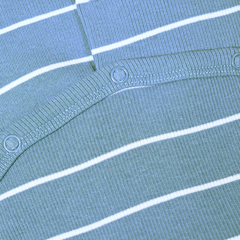 AA-Gestreifte Pyjamas für Kinder Jungen und Mädchen Zweiteiliges Set und Baby-Strampler Langarm Herbst/Winter Gerippte Baumwollkleidung – Detail 33