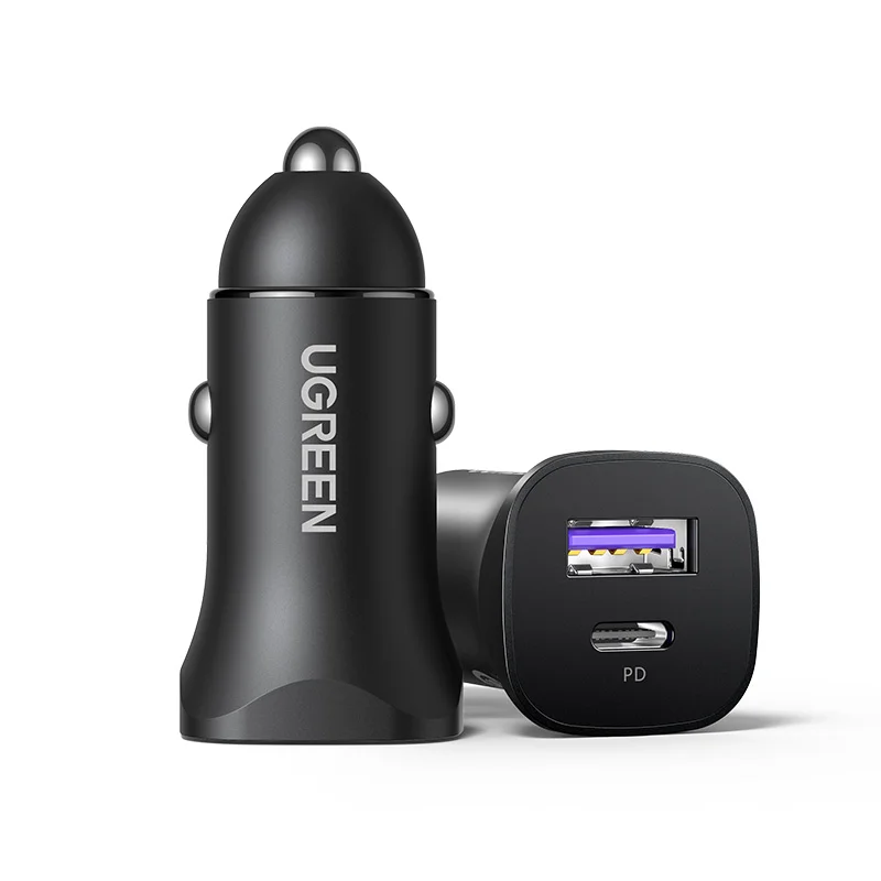 UGREEN 30W USB C Car Charger Adapter, PD30+QC30W Cigarette Lighter USB Charger, Fast Charging for iPhone 15