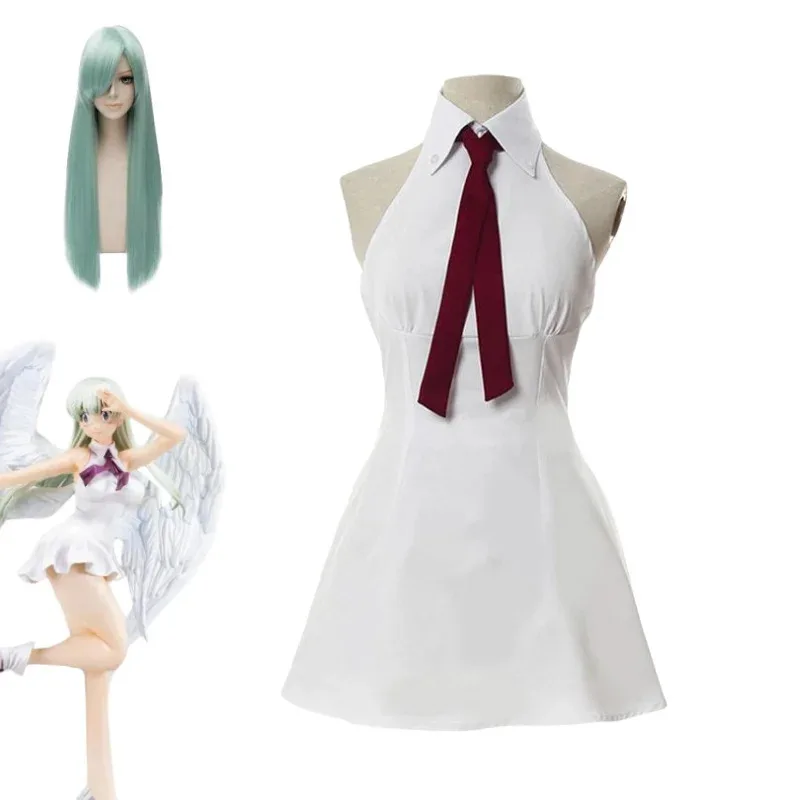 

Аниме «Семь смертных грехов», гнев богов, карнавальный костюм, Элизабет Лайонс, женское белое платье без рукавов, наряд на Хэллоуин