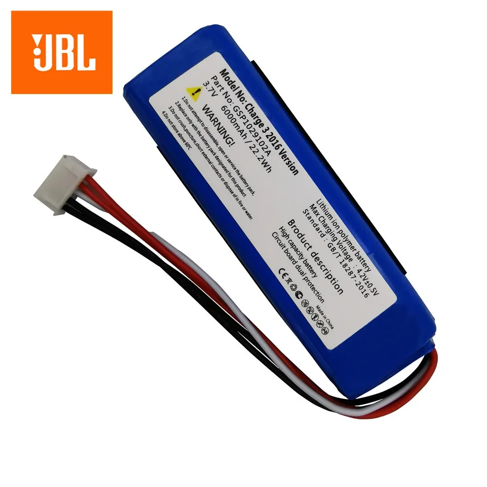 2024 Years New 100% Original Loudspeaker Battery 6000mAh For JBL Charge 3 (2016 Version) GSP1029102A Player Speaker Batteries