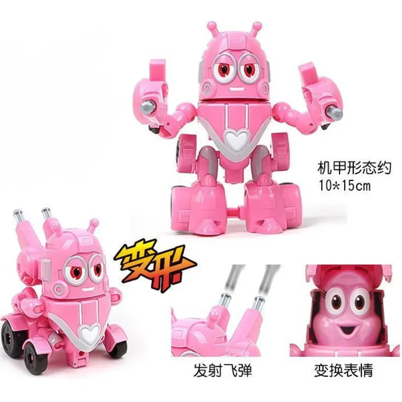 5 ピース/セット幼虫おもちゃロボットクリエイティブ楽しい組立変換おもちゃかわいいアニメメカアクションフィギュアモデルギフト子供のための