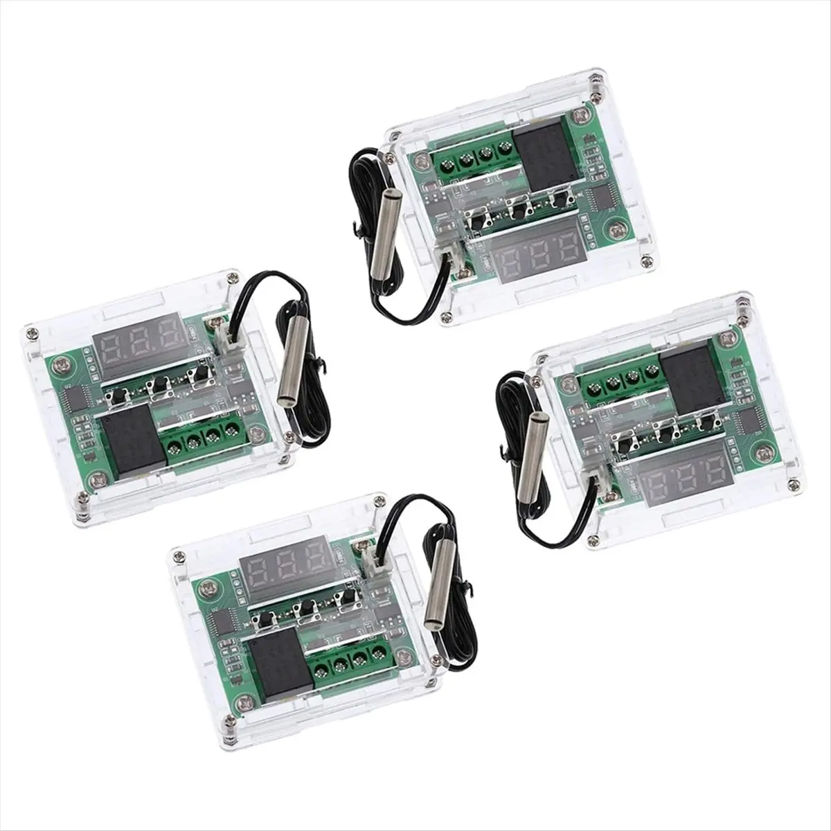 TOP RATED~4 PCS W1209 with Case 12V DC Digital Temperature Control Board Micro-Type Digital Thermostat-50-110℃