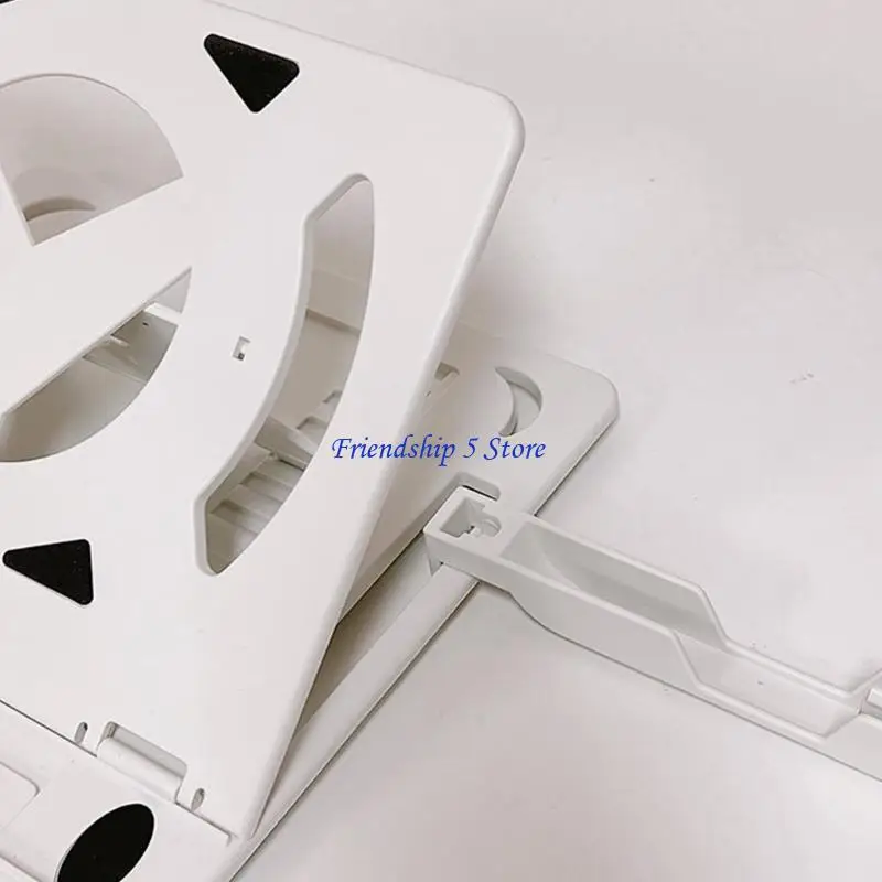 T8WC Notebook Stand With Slip Proof Base Ergonomic Laptop Holder For Long Hours Typing Compact And Travel Friendly
