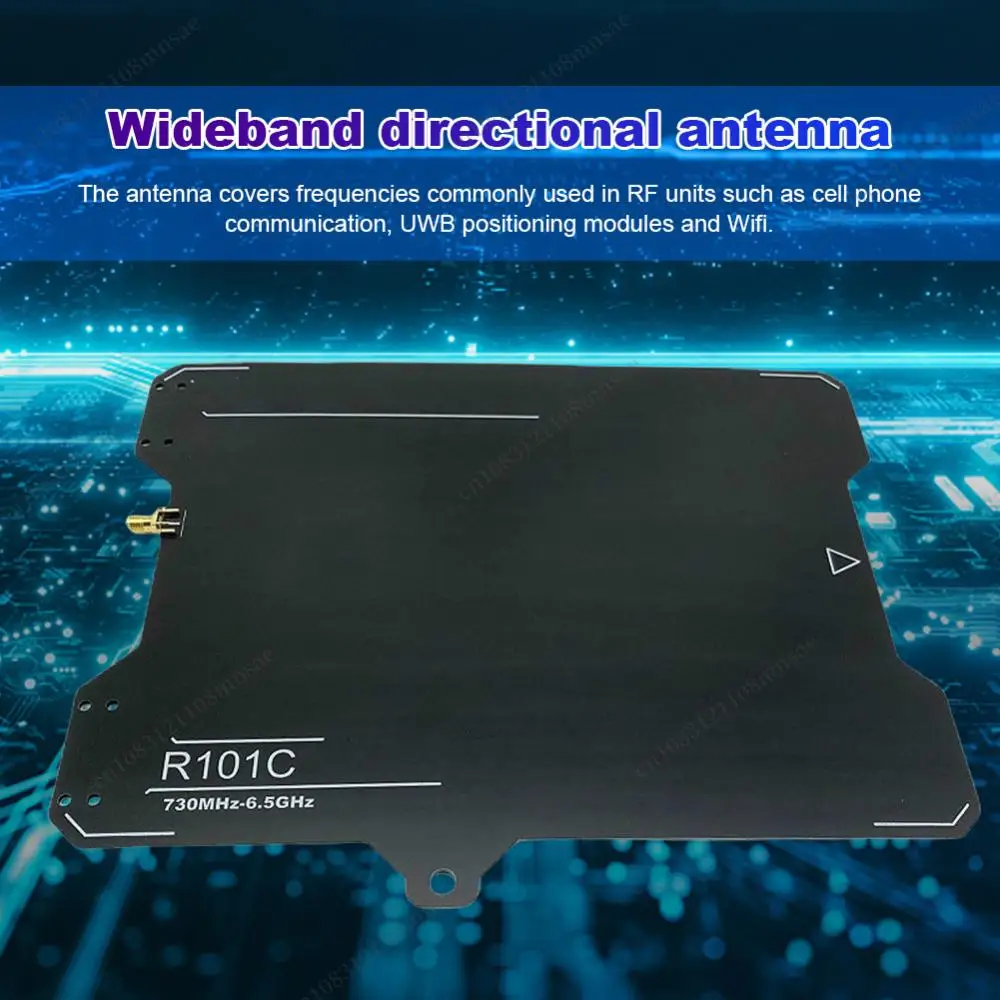 

R101C Ads-B UWB Antenna 7dBi Black UWB Ads-b Wideband Directional Antenna 730MHz-6.5GHz for Radio Signal Transmit Receive