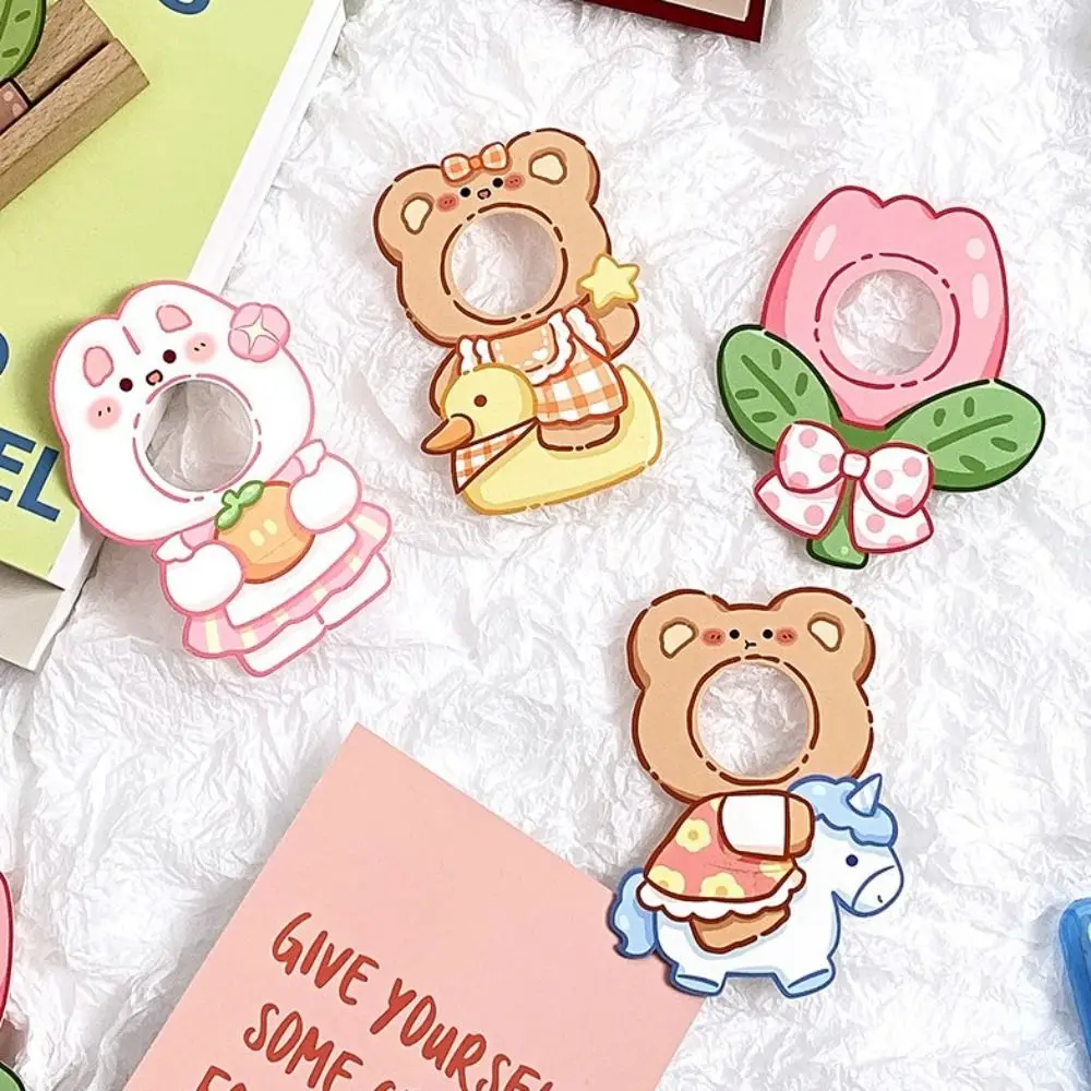 

10Pcs Rabbit Bear Pattern Lollipop Decorative Paper Card DIY Packaging Korean Lollipop Package Card INS Candy Holder Kids Gifts