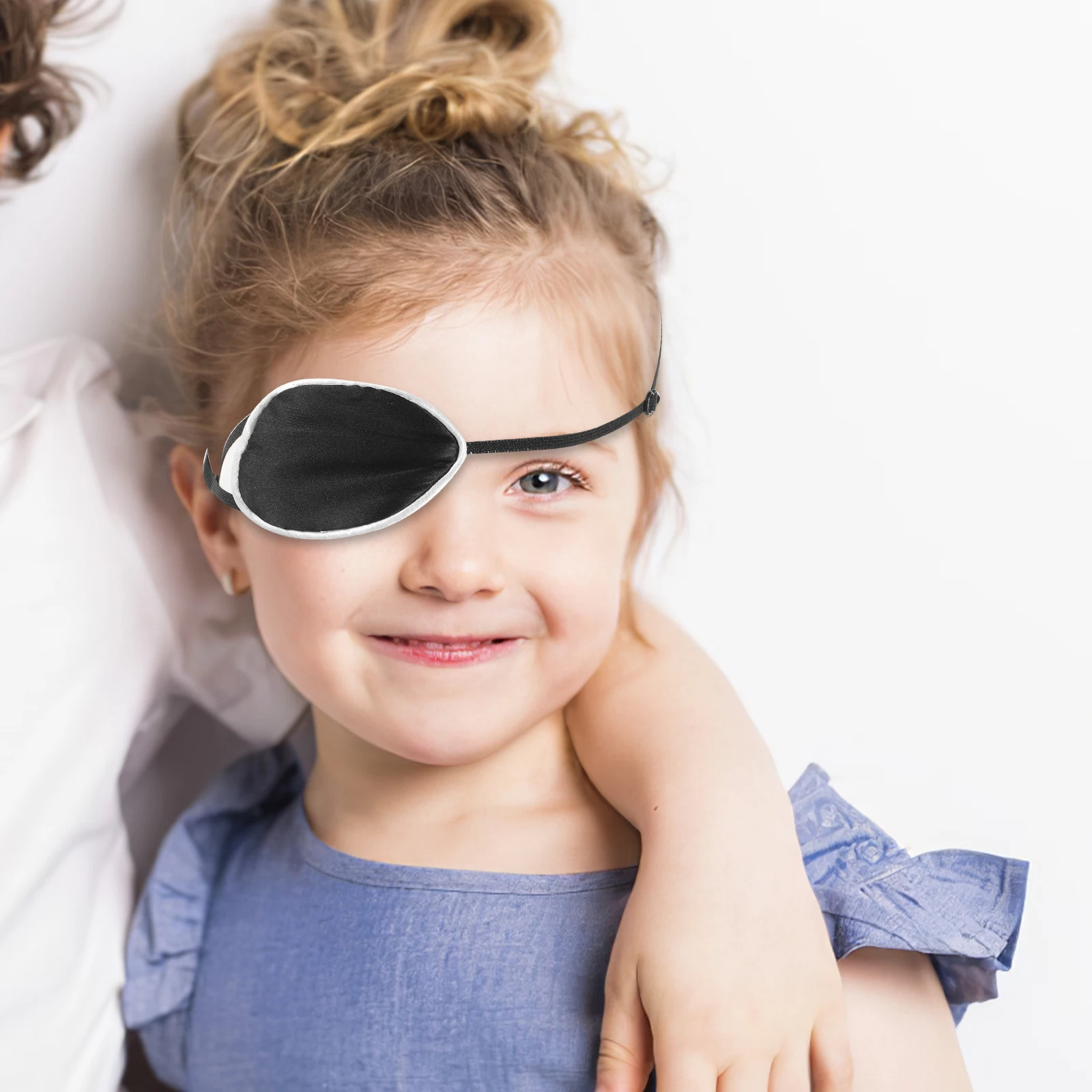 

Single Silk Satin Eye Patch Adorable Cartoon Cover Breathable Comfort Elastic Strap Lazy Amblyopia Corrector Patches Eye Massage