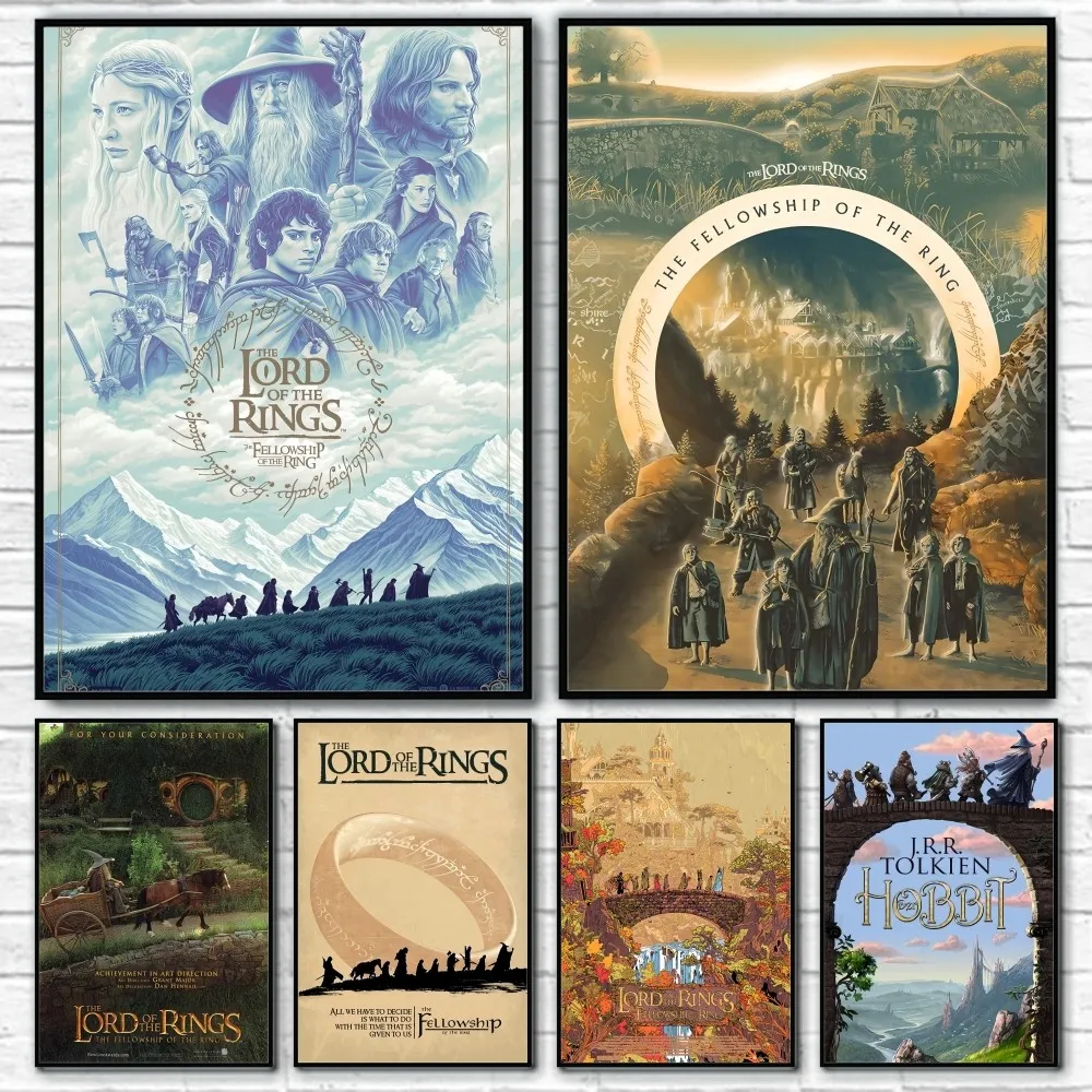 Póster decorativo del señor L de los anillos, impresión artística de pared, impermeable, para el hogar, sala de estar, Bar, decoración estética