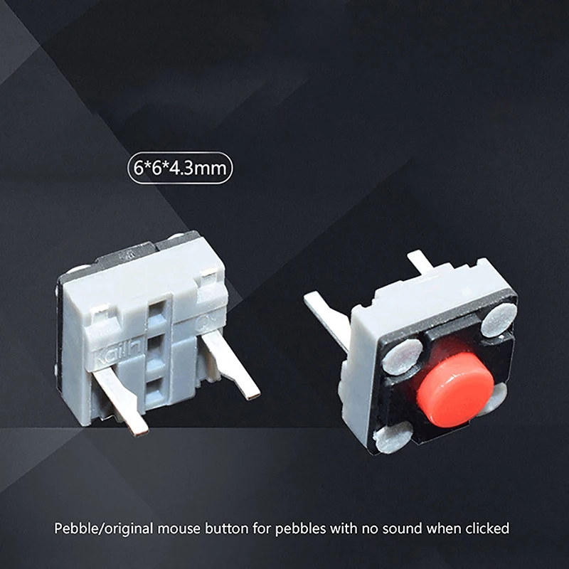 10Pcs Wireless Mouse Wired Mouse Button Micro Switch DIY Accessories For Kailh Mute Button 4.3/7.3MM Silent Switch