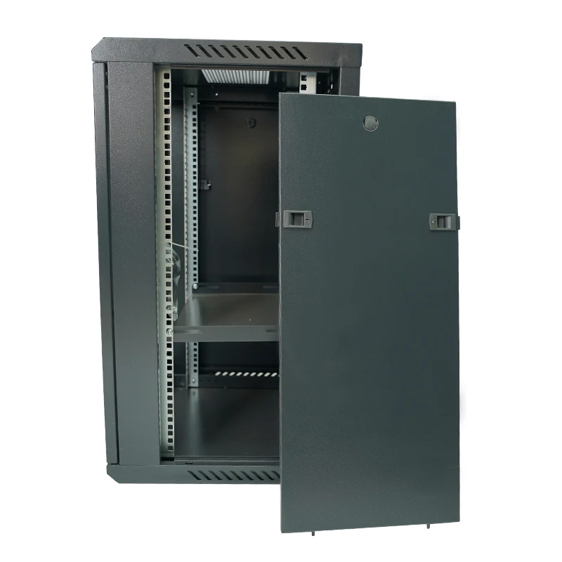 Custom. التخصيص باب زجاجي 18u الإنترنت خادم معدني صندوق الرف خزانة البرق