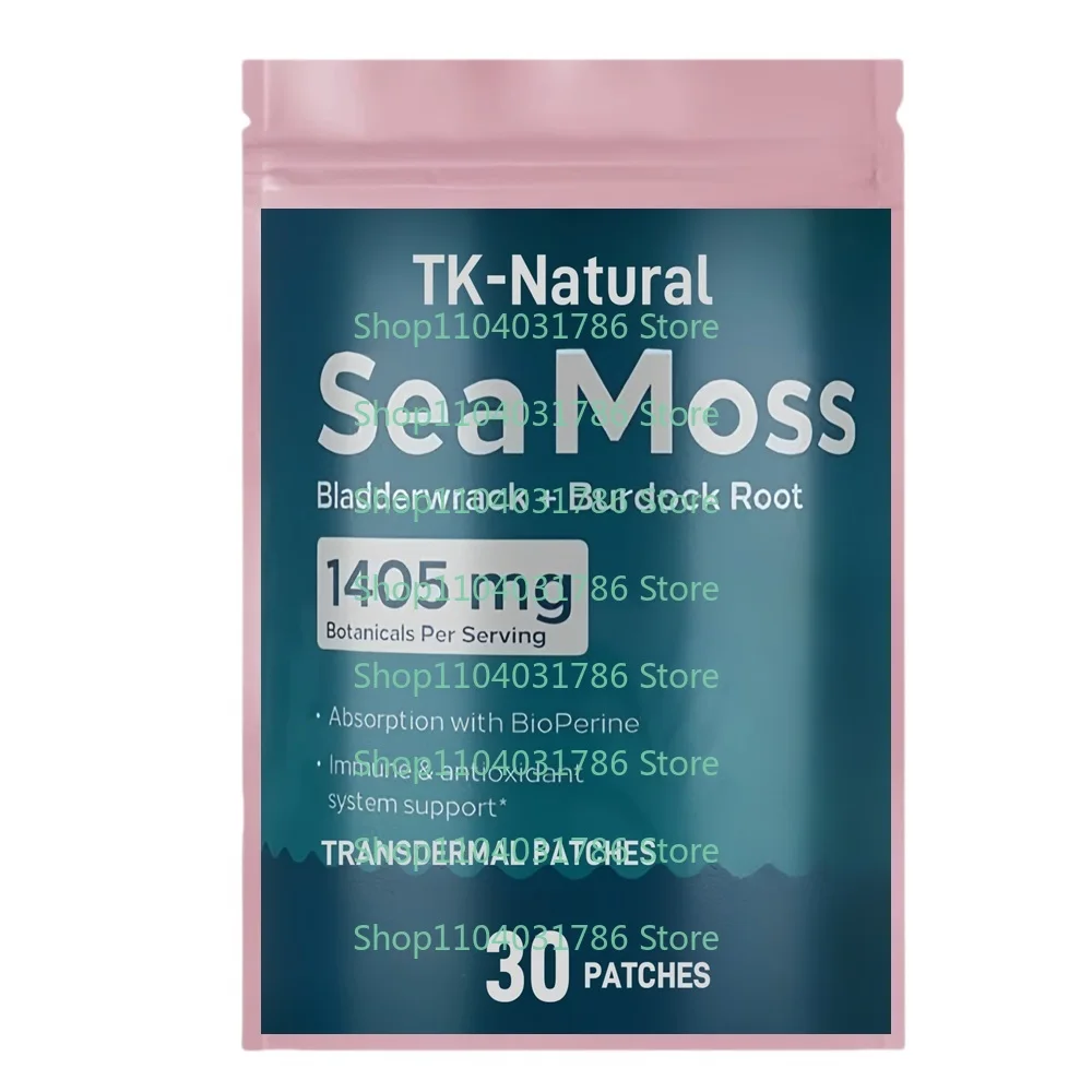 

30 Patches Sea Moss Transdermal Patches with Bladderwrack, Burdock Root for Immune Support