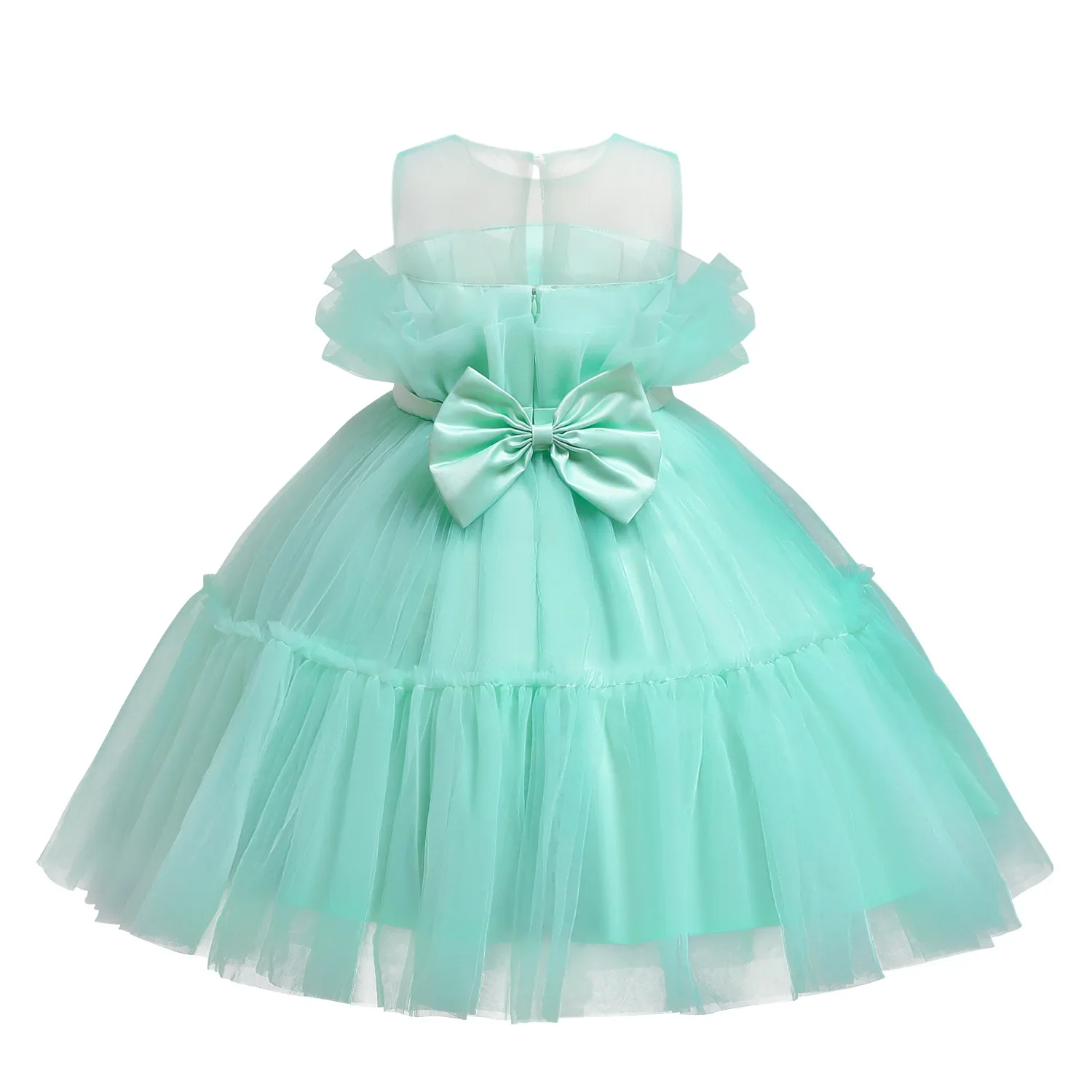 Weißes Tüll kleid Baby Blumen mädchen 1. Geburtstag Fotoshooting elegante Party kleider und Hochzeits prinzessin Kleider 2 3 4 6 Jahre Kind