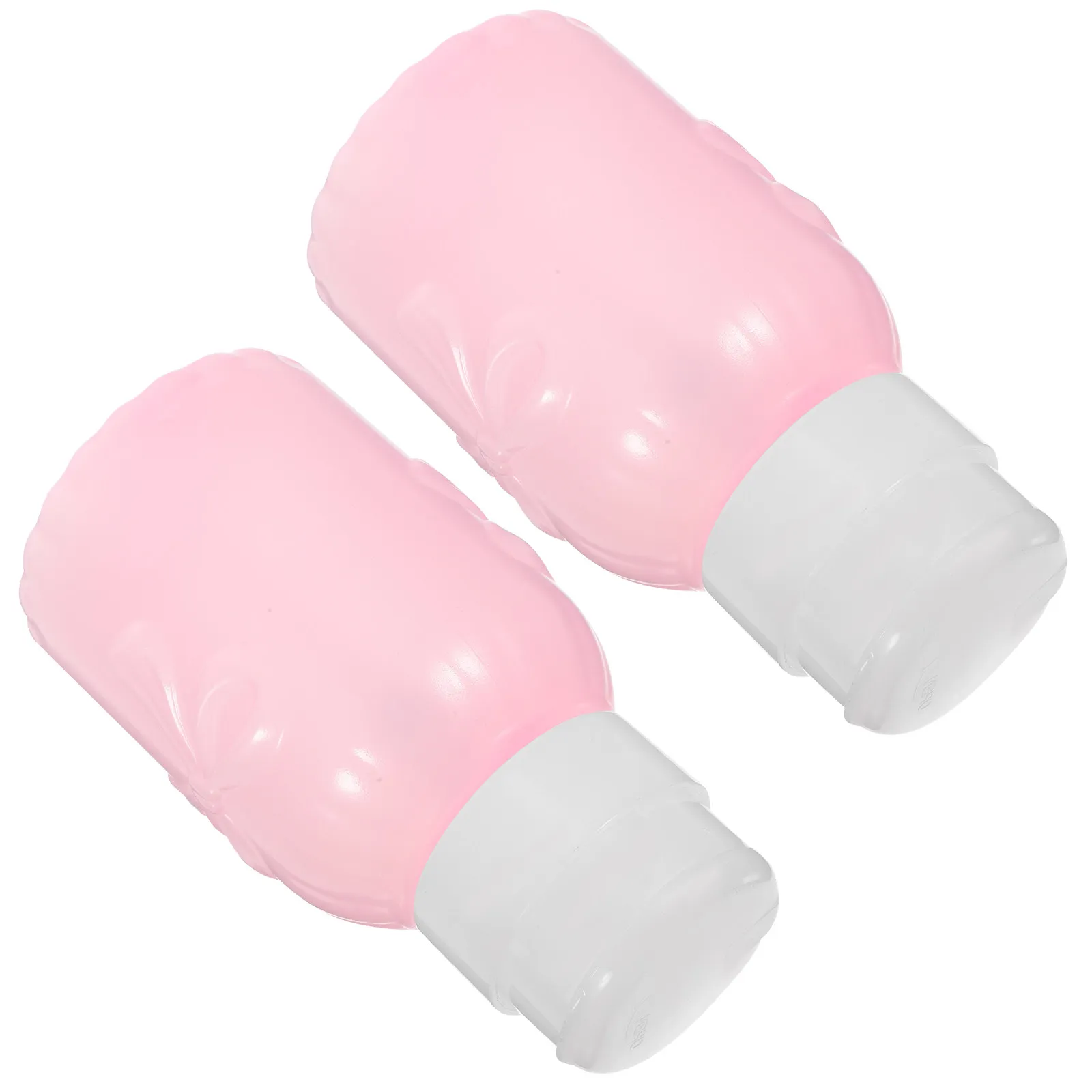 2pcs Press Pump Nail Polish Remover Dispenser Bottles – Refillable Plastic Travel Makeup & Manicure Tool