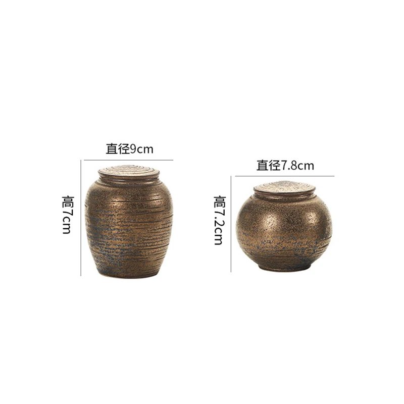 European Style Ceramic Tea Canister Vintage Candy Jar Home Coffee Bean Nut Storage Bottle Portable Storage Box Home Decoration view 6