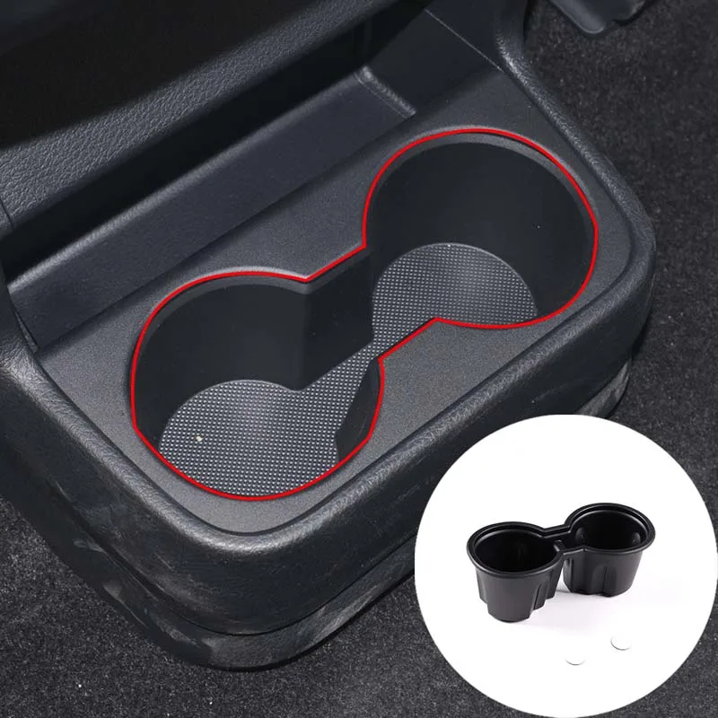 

For Toyota Senna 2021 2022 Black ABS Rear Drain Cup Holder Storage Box Organizer Car Interior Modification Accessories