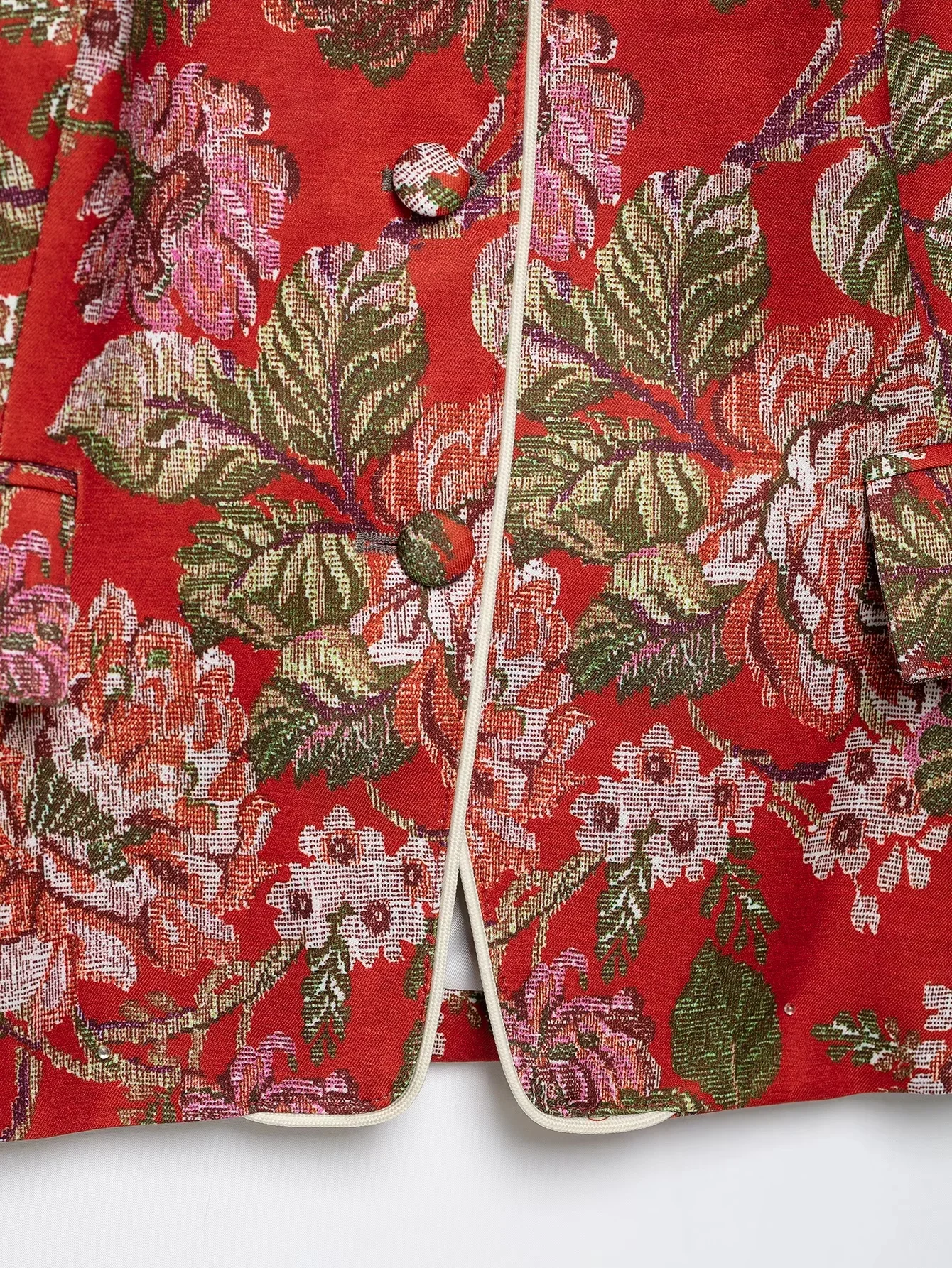 KONDALA Vintage Casual Chic Damenjacke mit Blumenmuster, Stehkragen, Einreihige Jacke, Mode 2026 Herbst-Winter-Jacken – Detail 15