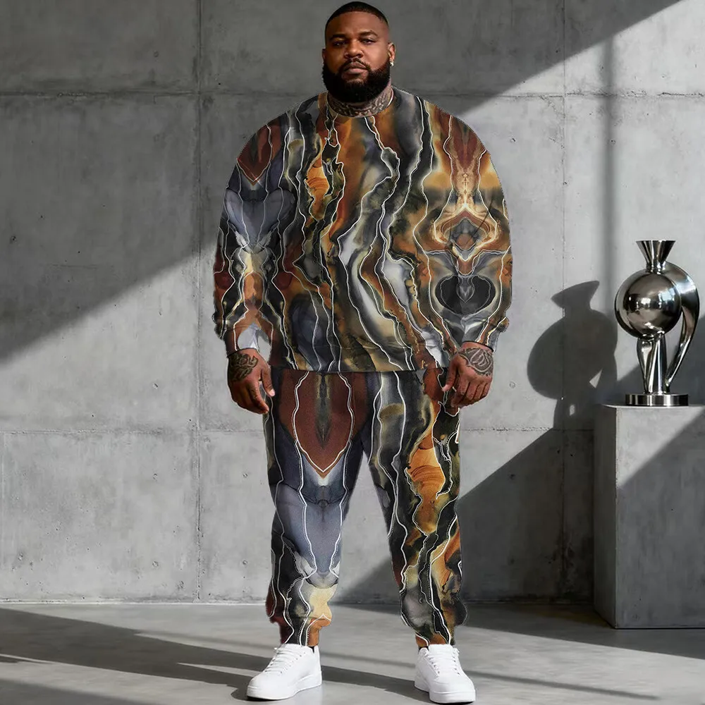 

Мужская толстовка больших размеров S-9xl: Текстурированный Шарм — 2 предмета в тактильном шикарном стиле, из мягкой теплой ткани в рубчик