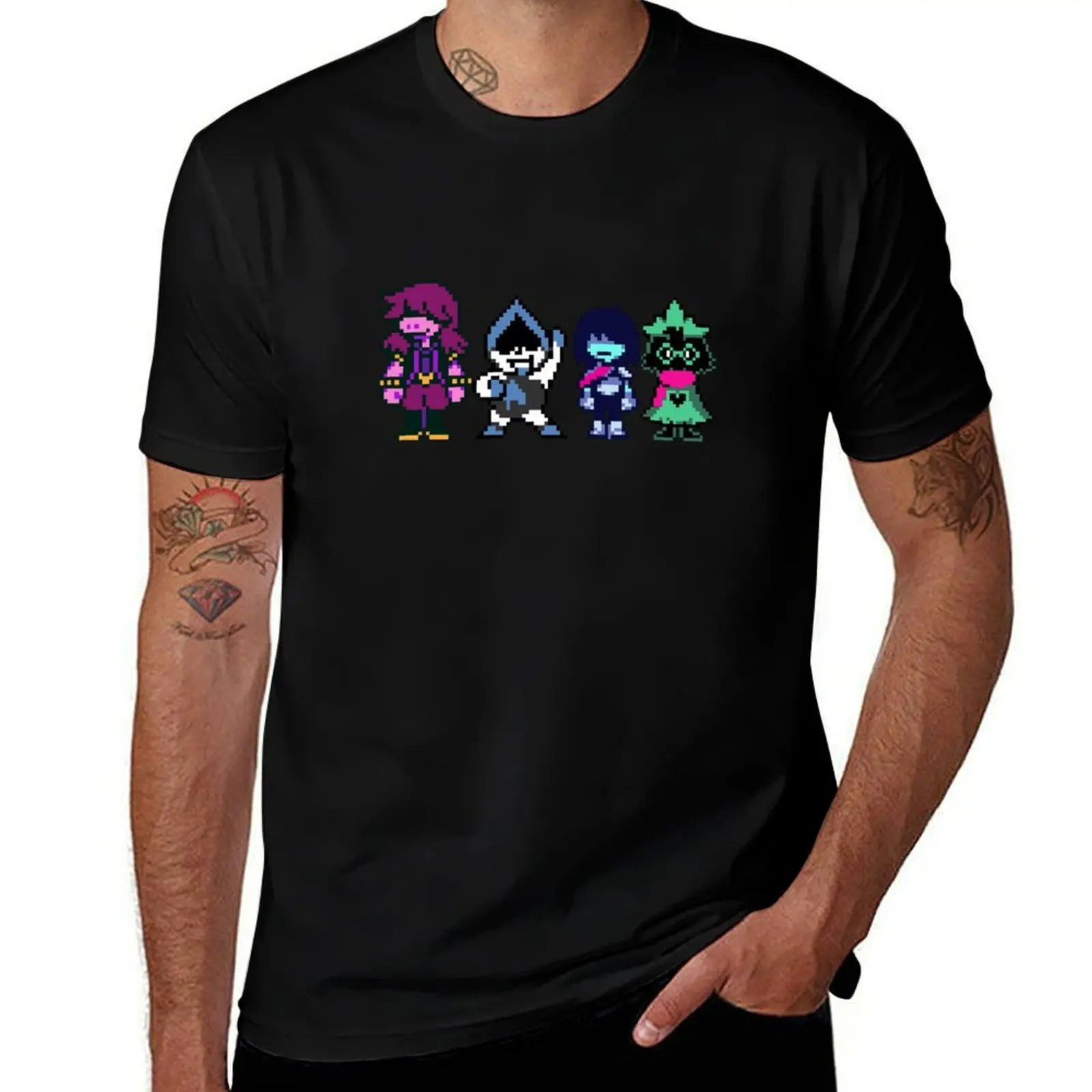 DELTARUNE - MAIN CHARACTERS ( SUZIE, LANCER, KRISS & RASIEL ) T-Shirt Breathable Mesh Panel T-Shirt