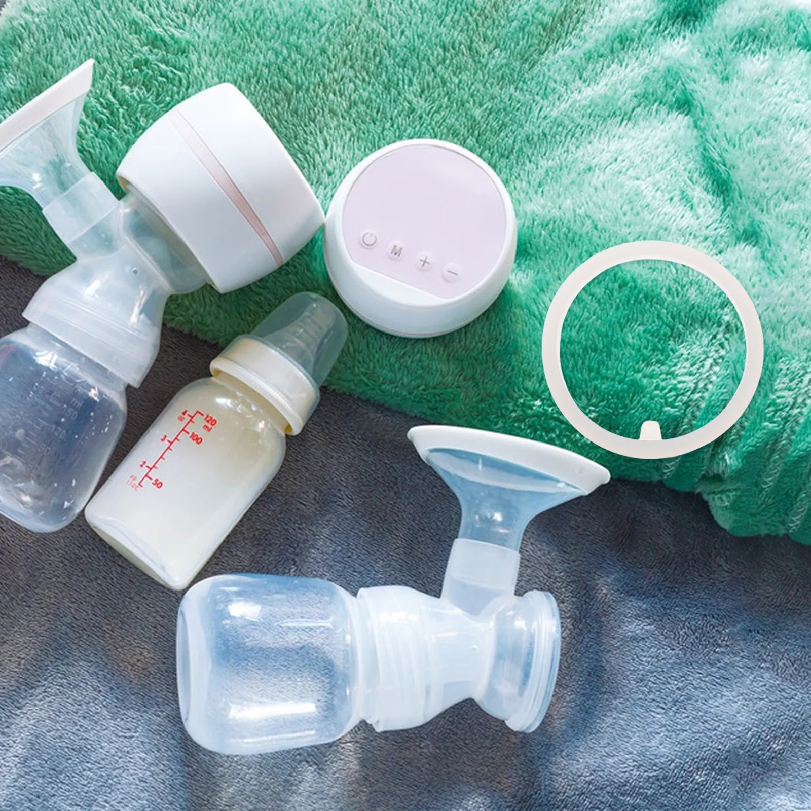 مضخة الثدي الكهربائية استبدال طوقا سيليكون حلقة الختم لمضخة مانعة للتسرب دائم قابلة لإعادة الاستخدام ملحق تغذية الطفل #2