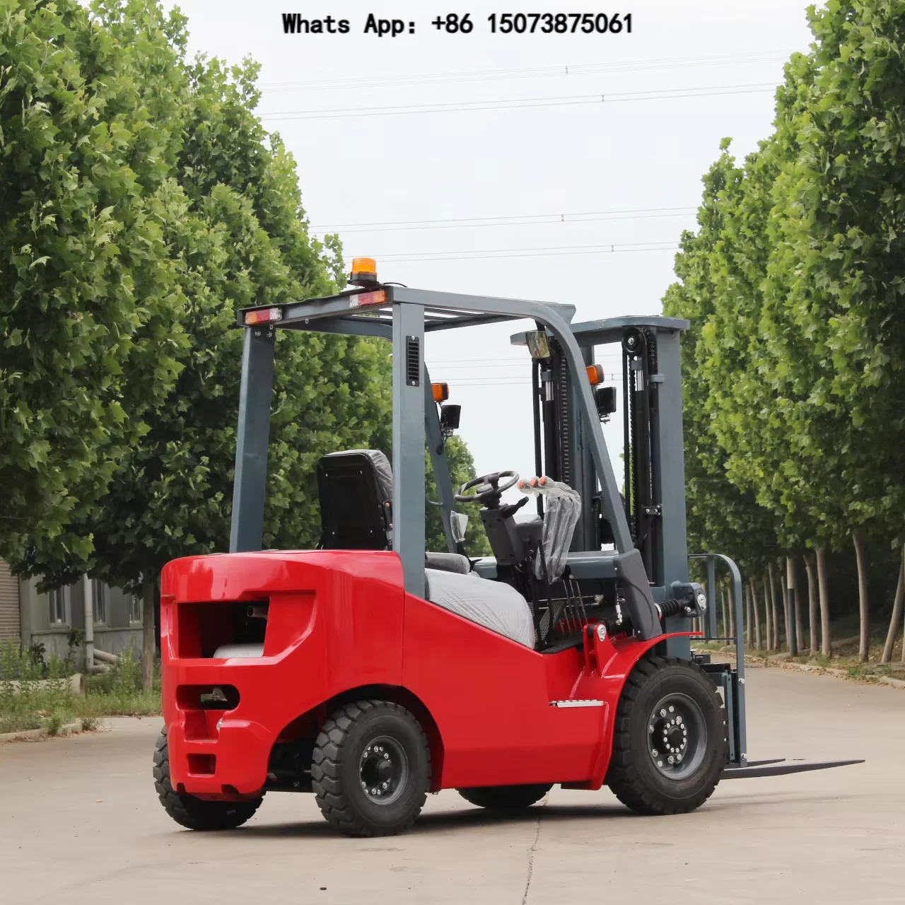 New Haili engine forklift 2 tons 4.5 meters, with three-stage mast side shift function