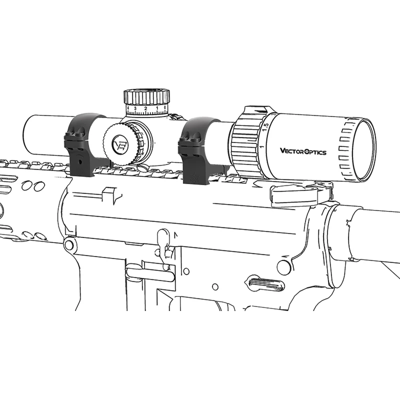 حلقات Vector Optics 30 مم من الصلب ويفر سريعة الإصدار 0.8 بوصة ملف تعريف منخفض تناسب قضبان Picatinny و Weaver مقاس 21 مم #5