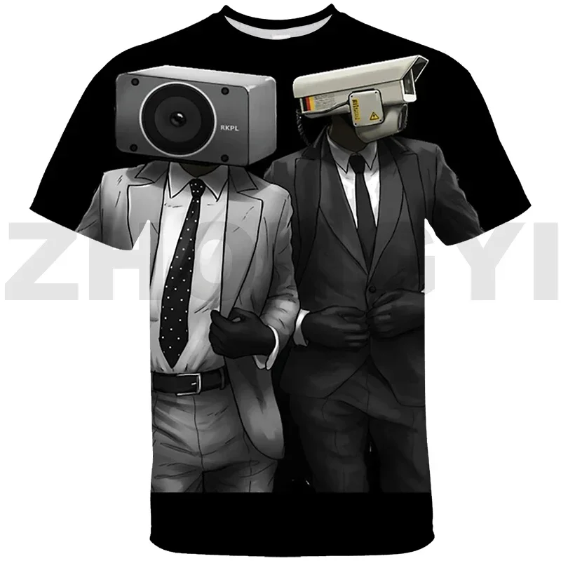 

Mens Skibidi Toilet Graphic T Shirts Anime Harajuku Tees O-Neck 3D Print Skibidi Toilet Short Sleeve Kids Sport Casual T-shirts