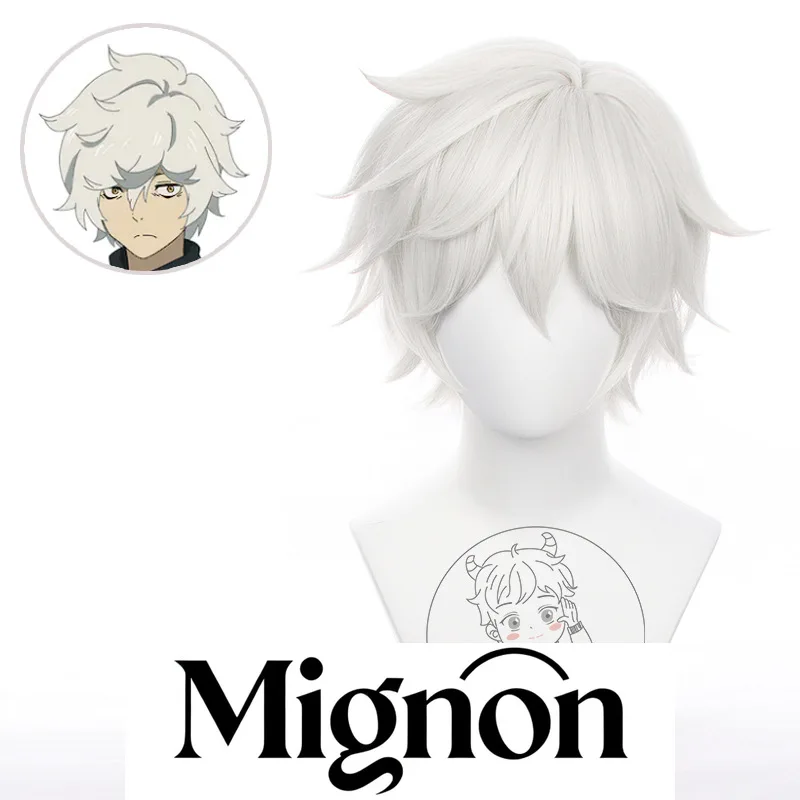 

Адский рай Габимару, парик для косплея, колючие короткие волосы, белая имитация кожи головы, подарок на Хэллоуин